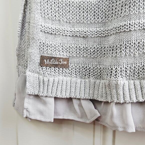 Matilda Jane Gray Duster Cardigan Womens Size Small Wonderment Stay Cozy Sweater - Picture 5 of 11